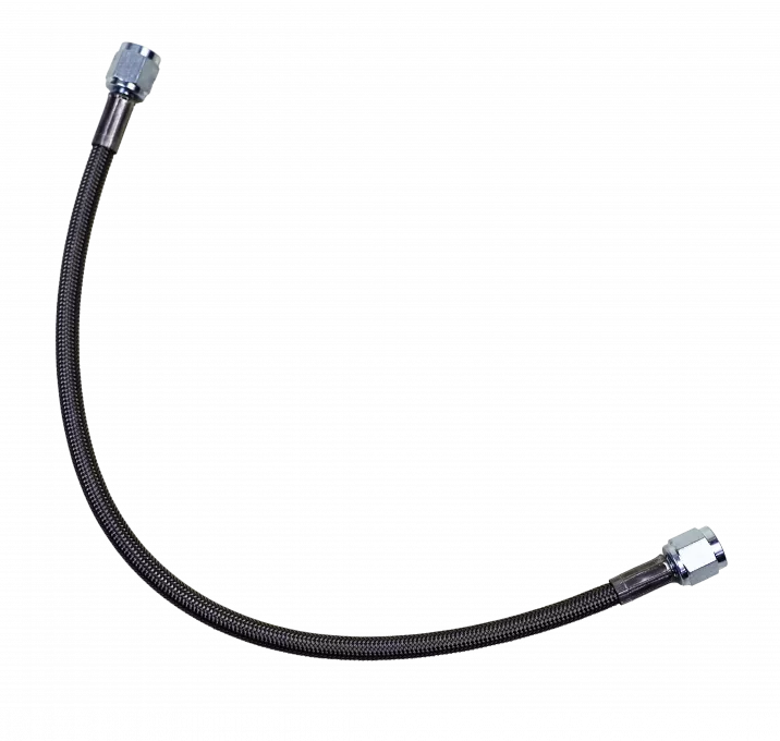 Steel Braided Line, Double An4, Female Fitting , 12" Long, Uncoated